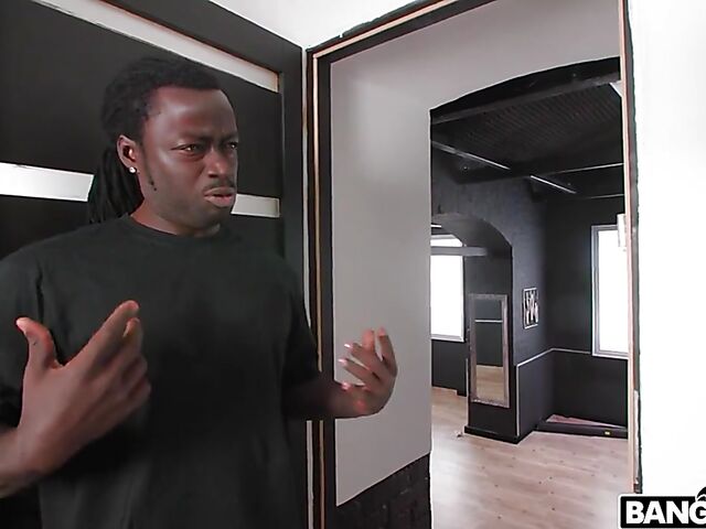 Black cock anal with small tits white babe Eveline Dellai