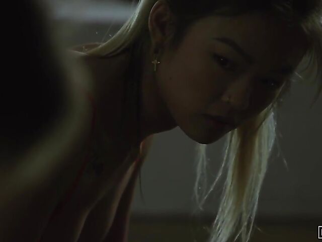 Hot yoga with sexy asian fitness babe Lulu Chu