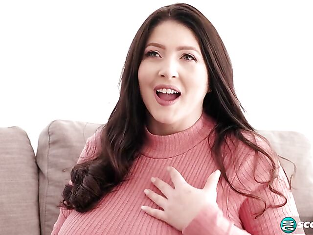 Demora Avarice takes off her dress to show you her natural monster tits