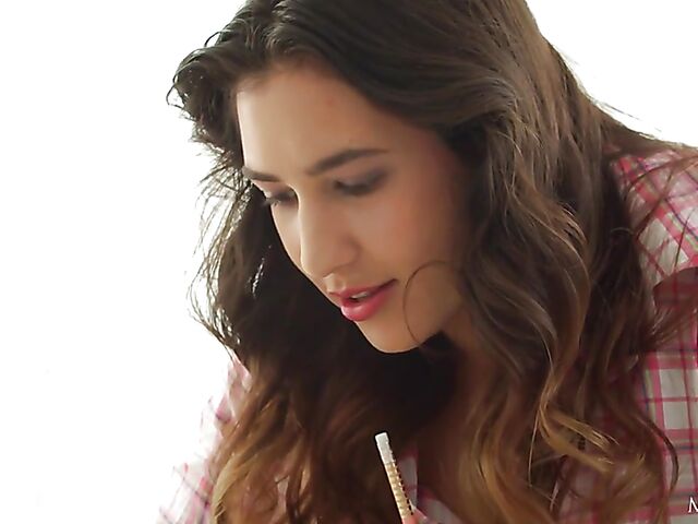 Oceane - Sexy student with big tits solo break