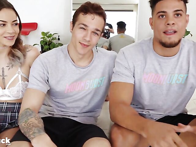 Bisexual foursome with Channing Rodd, Jayden Marcos, Bella Luna, and Enola Blaze