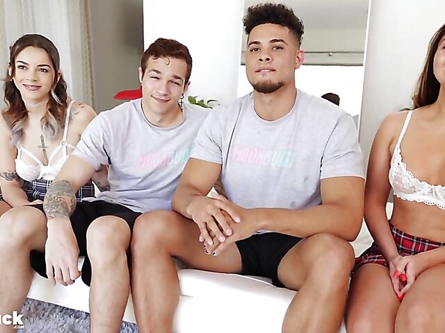 Bisexual foursome with Channing Rodd, Jayden Marcos, Bella Luna, and Enola Blaze
