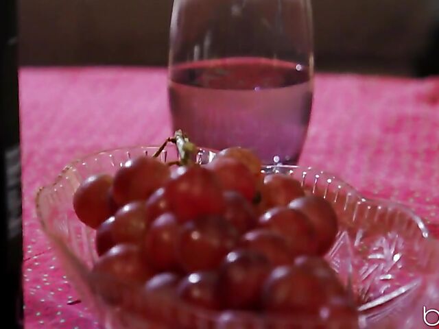 Tiny tits brunette in black stockings Evelyn Claire loves it romantic