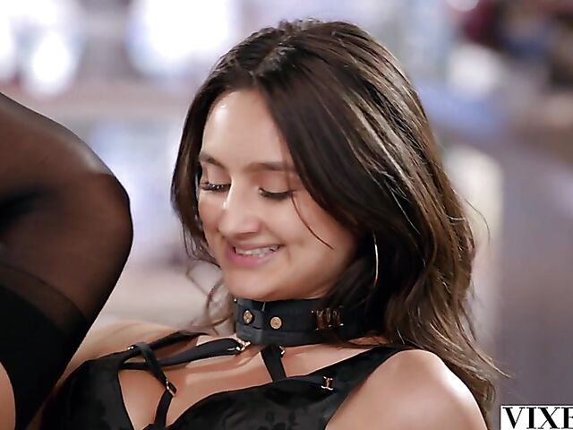 New sexy lingerie on cute salesgirl Eliza Ibarra turns him on