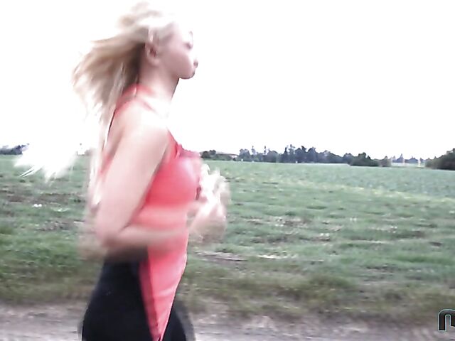 Slim blonde Kiara Lord fucks in high heels in her dreams