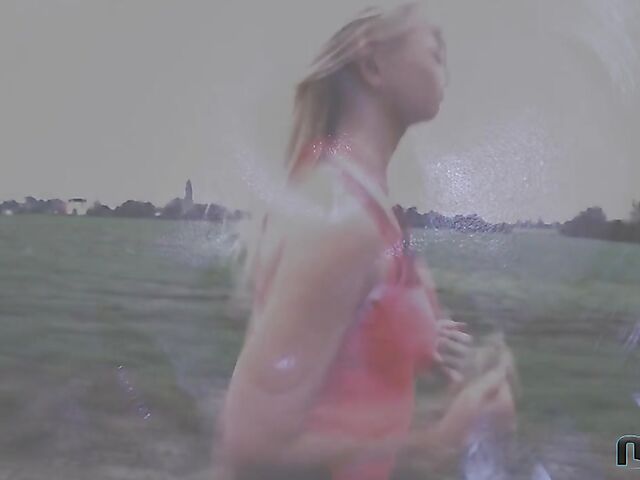 Slim blonde Kiara Lord fucks in high heels in her dreams