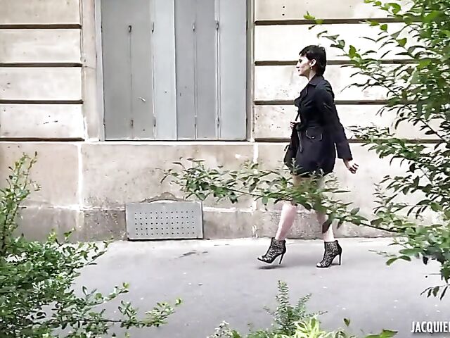 Short hair brunette Katya gets nasty in Strasbourg