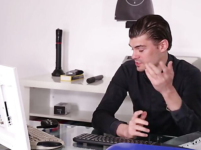 Group DP in the police department with Brittany Bardot, Cherry Kiss, and Mina