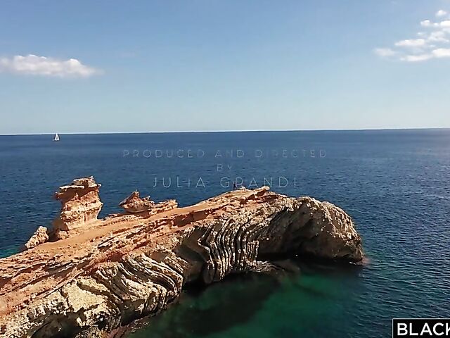 Interracial foursome in Ibiza with redhead Lottie Magne and blonde Lika Star