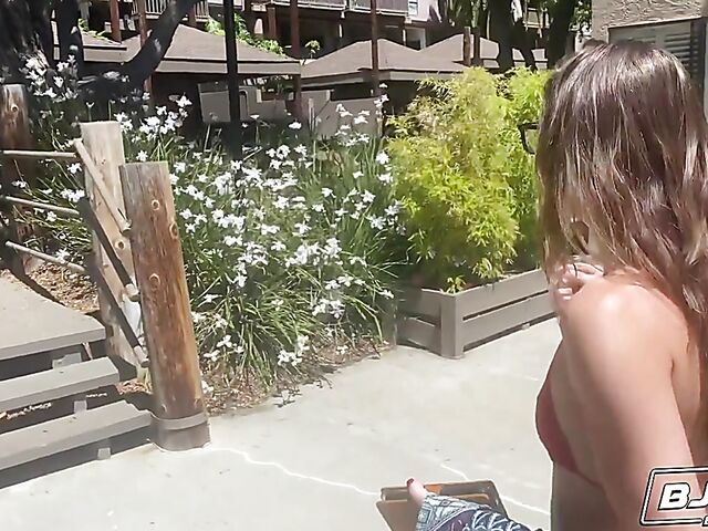 Mouth fuck session with nice bikini girl Andi Rose