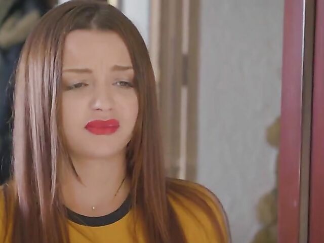 Threesome FFM session in blue lingerie in the bedroom with Erica Black  and Loren Minardi