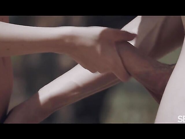 Flowers, summer heat, and sensual outdoor sex with Mona Blue