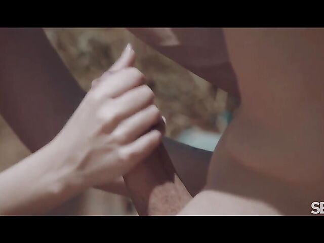 Flowers, summer heat, and sensual outdoor sex with Mona Blue