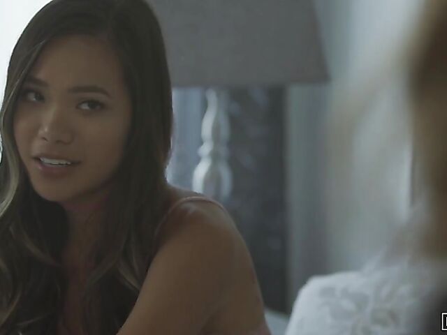 Horny asian girl Vina Sky wants him in her bed