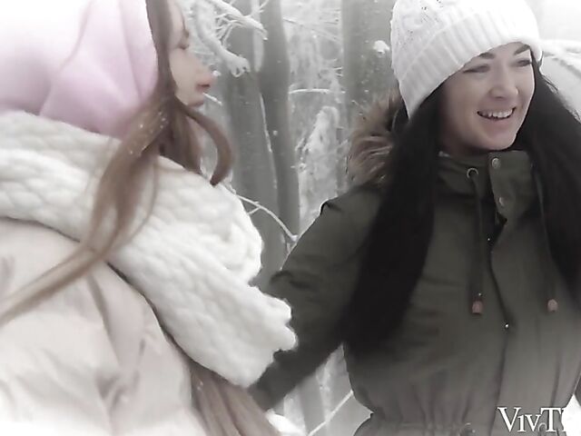 Lesbian babes Mary Rock and Zuzu Sweet get nostalgic and warm each other up