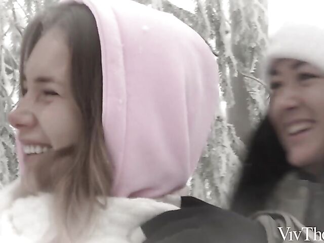 Lesbian babes Mary Rock and Zuzu Sweet get nostalgic and warm each other up