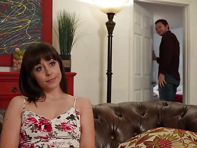 Bored slim MILF in red thong Jenna Noelle wants her stepson to entertain her