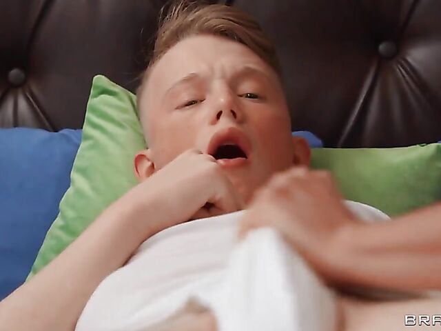 MILF and boy porn with big titted Isis Love bouncing up and down on Jimmy Michaels' young cock