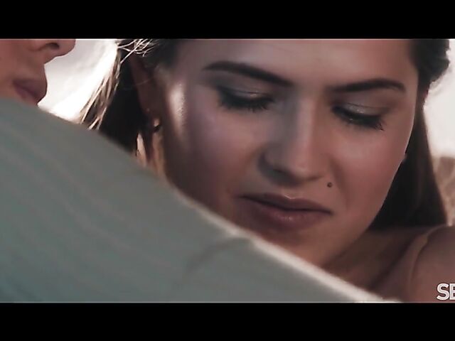 Sensual lesbians Eve Sweet and Serina Gomez take it slow