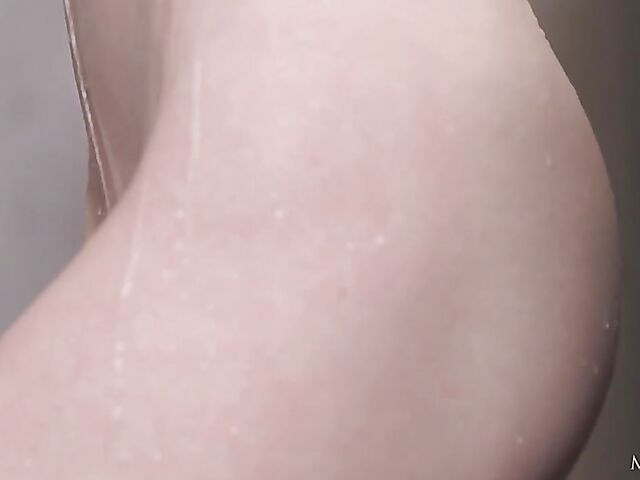 Lottie Magne - Teen shower solo in the morning