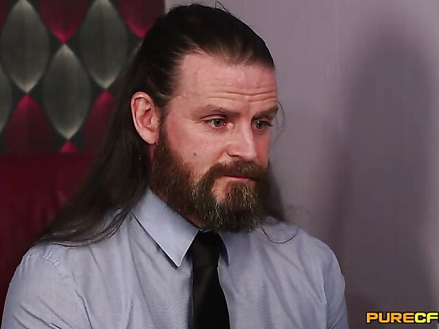 Three CFNM girls Belle Ohara, Jordanna Foxx & Shay London give hand and head to a co-worker