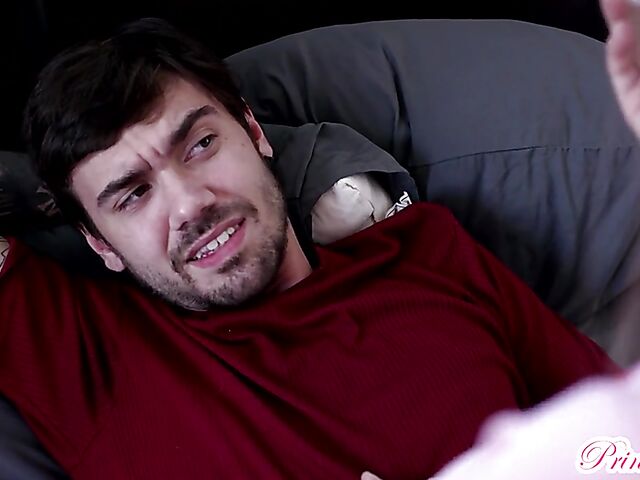 Nasty teen Penelope Kay fucks her shy stepbrother