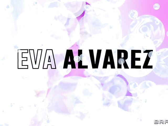 Hot latina Eva Alvarez gets horny in the bubble bath