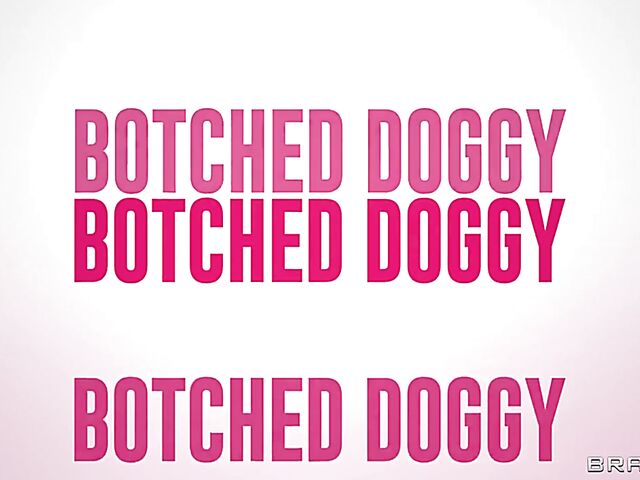 Tag team interracial anal threesome in a doggy door with stuck mom Nadia White