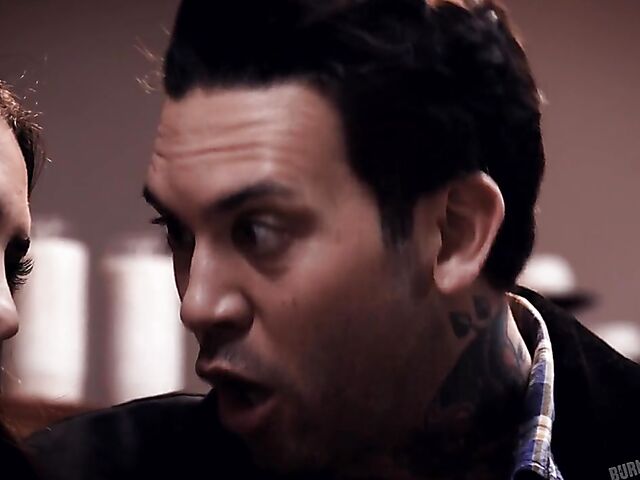 Small Hands fucks the hell out of blonde tranny Aubrey Kate