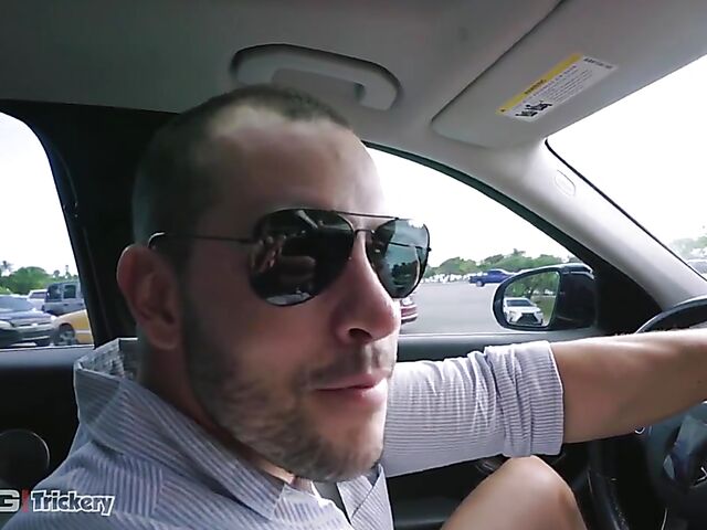 Big tits bikini girl Valentina Jewels gets picked up and fucked