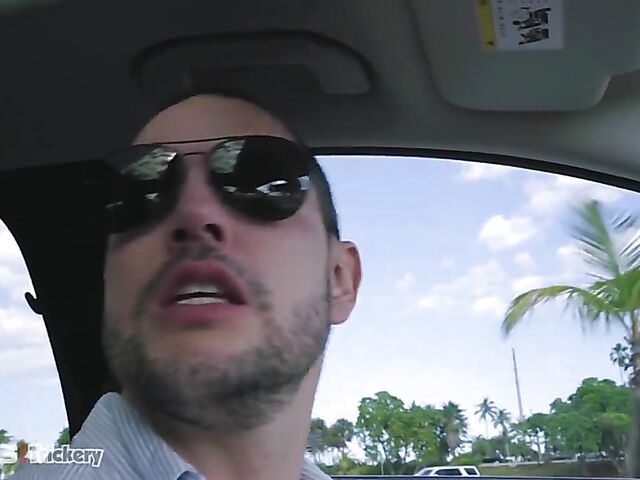 Big tits bikini girl Valentina Jewels gets picked up and fucked