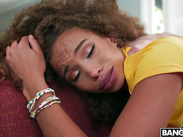 Cecilia Lion - Smal ass petite ebony anal with a white guy