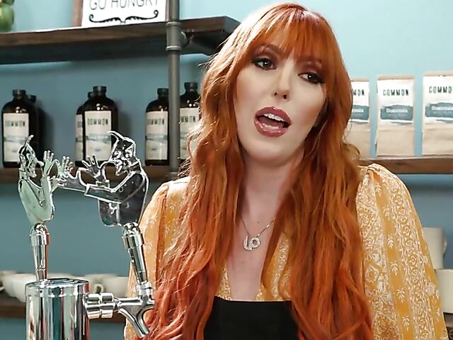 Lauren Phillips - Big tit redhead milf anal fucked by a lucky boy