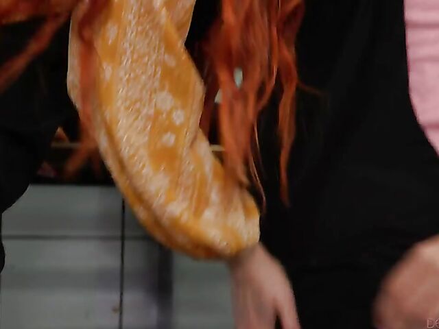 Lauren Phillips - Big tit redhead milf anal fucked by a lucky boy