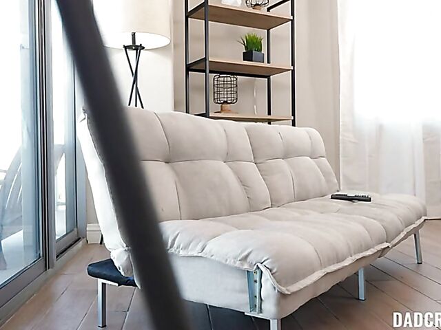 POV sex experience with skinny brunette stepdaughter Jazmin Luv