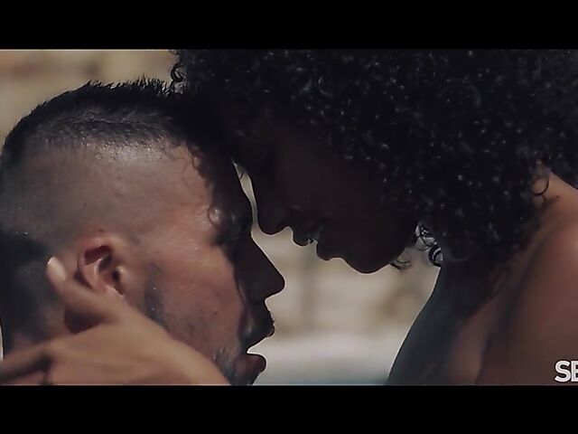 Romy Indy & Angelo Godshack - Sun, fun, and interracial outdoor sex by the pool