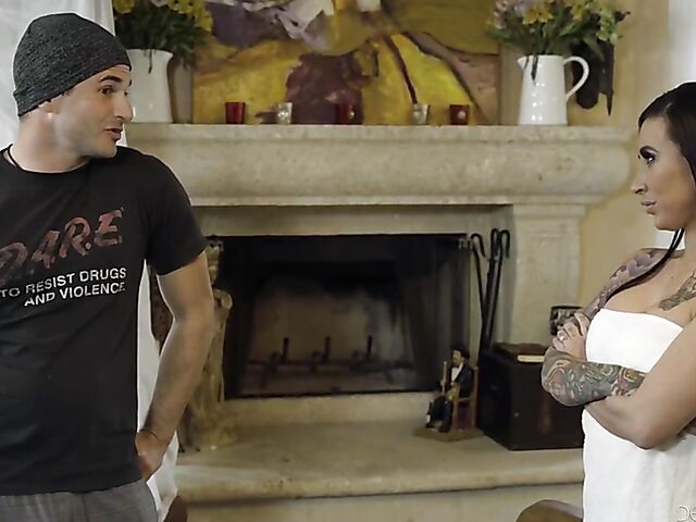 Big tits tattoo MILF Lily Lane wants anal