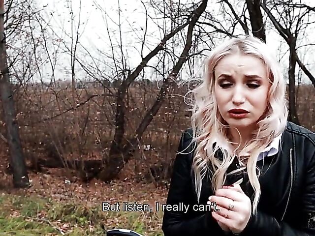 Stranded Russian blonde Stacy Starando sucks and fucks POV style