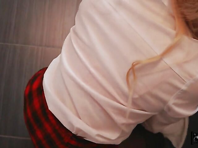 Stranded Russian blonde Stacy Starando sucks and fucks POV style