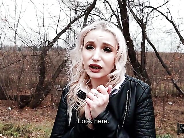 Stranded Russian blonde Stacy Starando sucks and fucks POV style