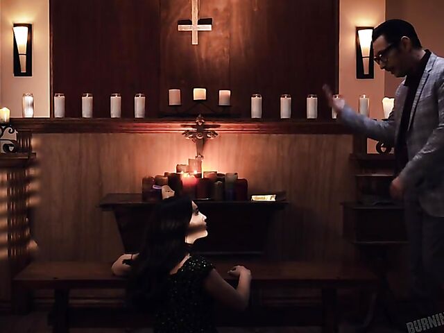 Pastor Tommy Pistol fucks the sins out of petite brunette Jane Wilde