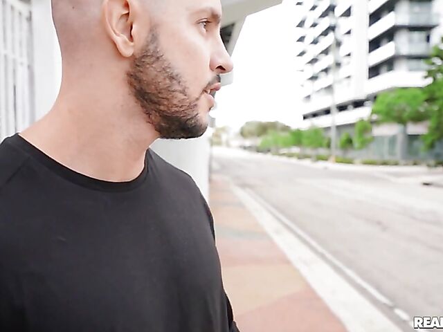 Ebony girl Alina Ali having risky sex with a white guy