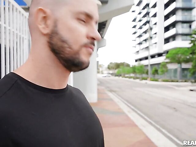 Ebony girl Alina Ali having risky sex with a white guy