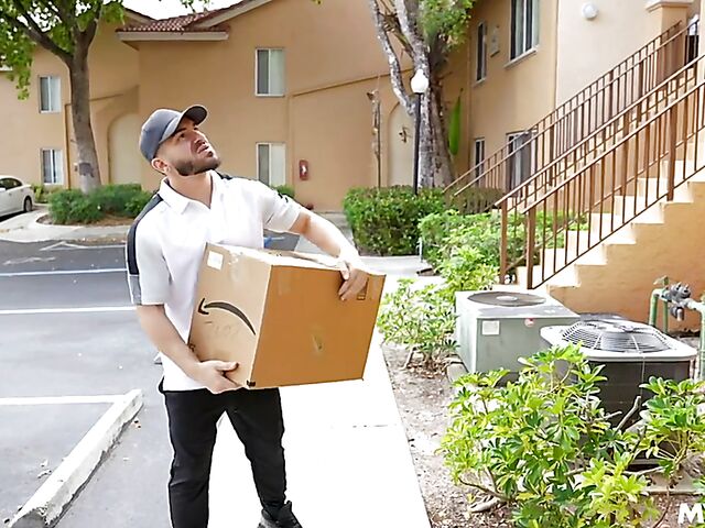 Big tits brunette MILF Nadia White fucks a delivery guy