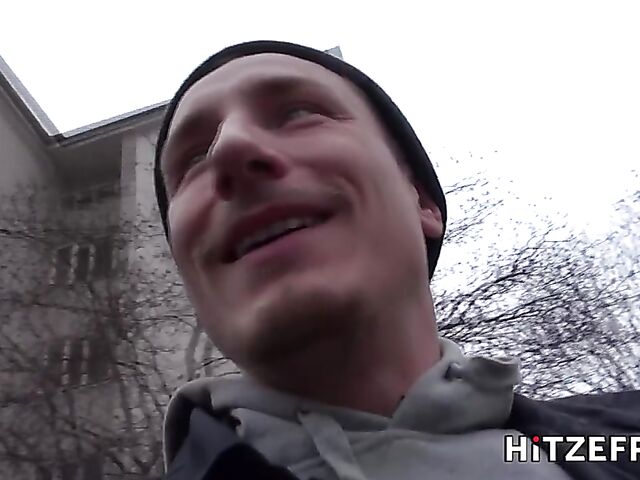 Public POV sex with pink-haired busty slut Aviva Rocks