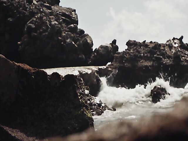 Julia De Luca - Romantic nudist couple's beach sex by the sea