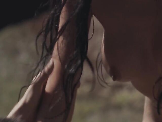 Julia De Luca - Romantic nudist couple's beach sex by the sea