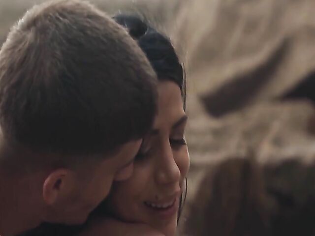 Julia De Luca - Romantic nudist couple's beach sex by the sea