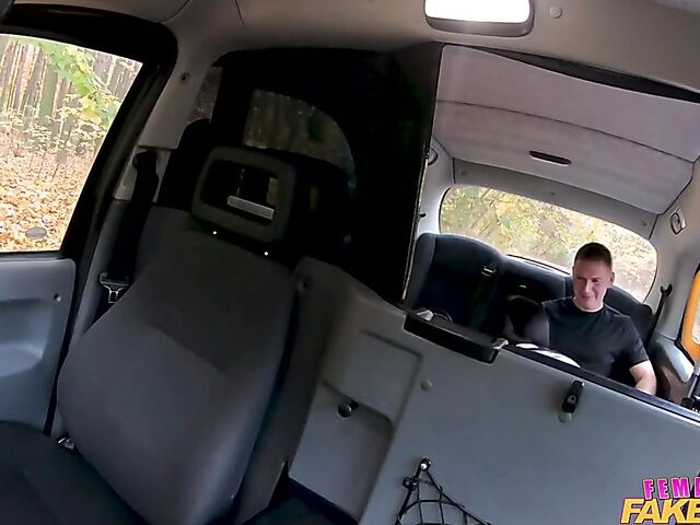 Busty natural taxi driver Sofia Lee gets shagged in the backseat