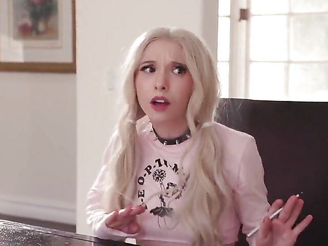 Petite blonde anal lesson featuring Kenzie Reeves